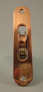 THD190 1.75" Sash Pulley with Brass Wheel with a Radius Solid brass Faceplate