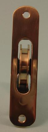 THD138 Ball Bearing - Standard Case, 2" Brass Wheel Pulley with a Radius Solid Brass Faceplate 