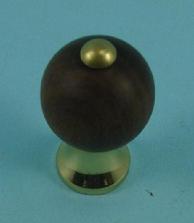 Rosewood End in Polished Brass