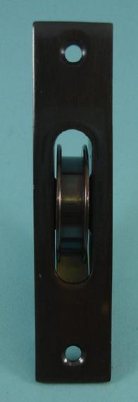 Sash Pulley with Brass Wheel Polish Brass Square End Faceplate
