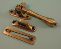 THD174/AB Tear Drop Casement Fastener With Hook & Mortice Plate in Antique Brass