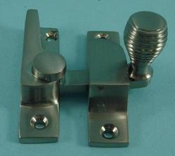 THD103N/SNP Straight Arm Fastener - Narrow - Old Beehive Knob in Satin Nickel Plated